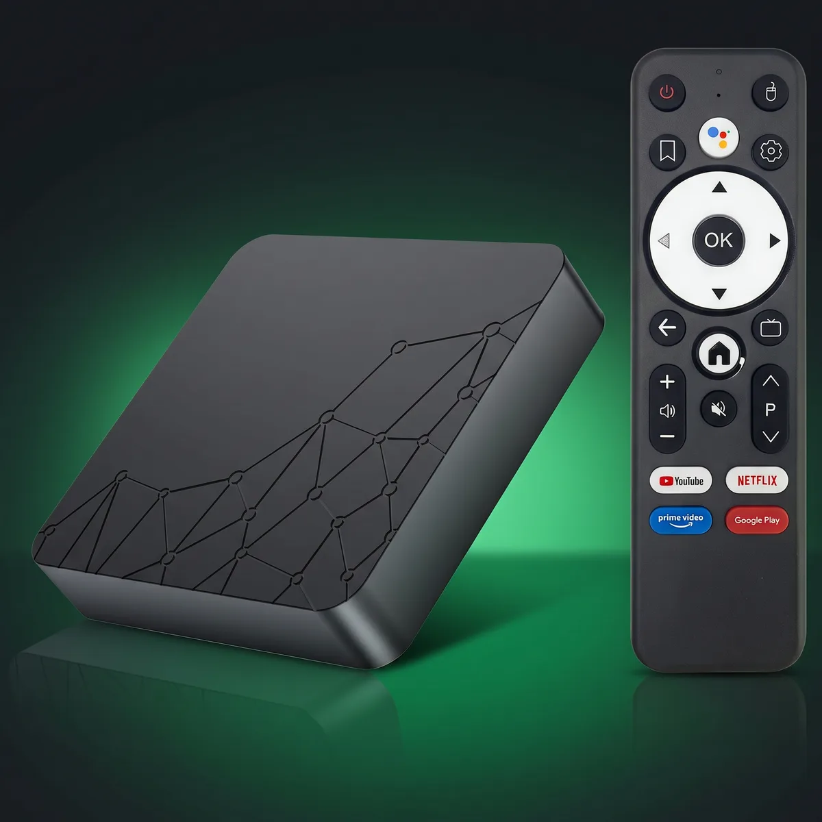 Android 14 TV Box met afstandsbediening
